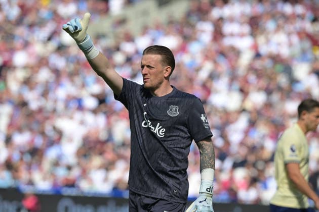 West Ham vs Everton Premier League Jordan Pickford Goalkeeper of Everton during the West Ham vs Everton, Premier League match at the London Stadium Stratford. London The London Stadium UK Copyright: xMartinxDaltonx WestHam_vs_Everton_250426_MD_026