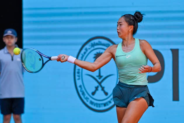 April 25, 2026, Madrid, Madrid, Spain: ANN LI of united states †JOMA during the Mutua Madrid Open 2026, ATP, Tennis Herren Masters 1000 and WTA, Tennis Damen 1000 tennis tournament, celebrated at Caja Magica on April 24, 2026 in Madrid, Spain. Madrid Spain - ZUMAc312 20260425_zsp_c312_297 Copyright: xOscarxManuelxSanchezx
