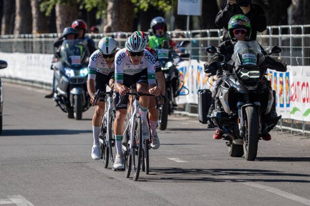 CICLISMO - Ciclismo Su Strada - Gran Premio Liberazione 2026 79th Gran Premio della Liberazione - 138 KM 2026-04-25 ROME â?º ROME - 1.2U attack - breakway during Gran Premio Liberazione 2026, Street Cycling race in Roma, Italy, April 25 2026 Roma Italy  Copyright: xIPAxSport ABACAx