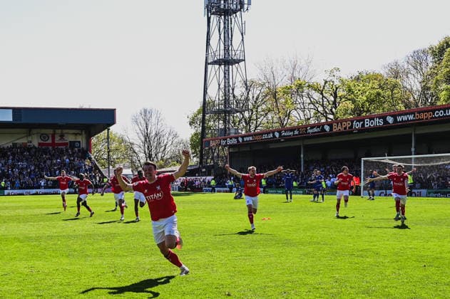 Rochdale Town play York City in the finale game of the National League at the Crown Oil Arena Featuring: York City Where: Rochdale, United Kingdom When: 25 Apr 2026 Credit: Graham Finney Cover Images EDITORIAL USE ONLY. NOT FOR USE BY NEWSPAPERS BASED IN THE UK. Copyright: xx coverimg55644503