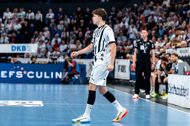 25.04.2026, xdobgx, Handball Daikin HBL, THW Kiel - SC DHfK Leipzig v.l. Rasmus Ankermann (Kiel, 22) Freisteller, Einzelbild, Ganzkoerper Kiel