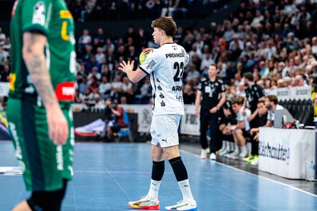 25.04.2026, xdobgx, Handball Daikin HBL, THW Kiel - SC DHfK Leipzig v.l. Rasmus Ankermann (Kiel, 22) am Ball, plays the ball Kiel