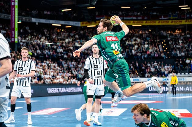 25.04.2026, xdobgx, Handball Daikin HBL, THW Kiel - SC DHfK Leipzig v.l. Lukas Binder (SC DHfK Leipzig Verein, 11) beim Wurf, in action, throwing Kiel