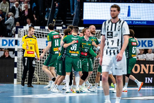 25.04.2026, xdobgx, Handball Daikin HBL, THW Kiel - SC DHfK Leipzig v.l. Teamjubel SC DHfK Leipzig Kiel