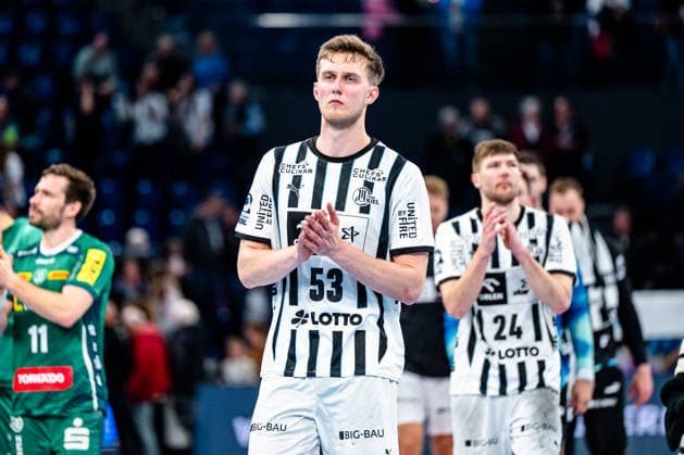 25.04.2026, xdobgx, Handball Daikin HBL, THW Kiel - SC DHfK Leipzig v.l. Nikola Bilyk (Kiel, 53) enttaeuscht, schaut enttaeuscht, niedergeschlagen, disappointed Kiel