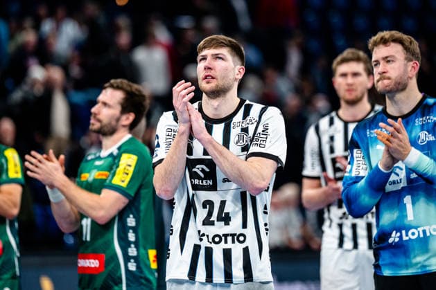 25.04.2026, xdobgx, Handball Daikin HBL, THW Kiel - SC DHfK Leipzig v.l. Lukas Zerbe (Kiel, 24) enttaeuscht, schaut enttaeuscht, niedergeschlagen, disappointed Kiel