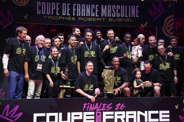 BASKETBALL : Le Mans Vs Monaco - Finale coupe de France masculine - 25 04 2026 Joie Monaco ParisFrance  Copyright: xMichaelxBaucherx