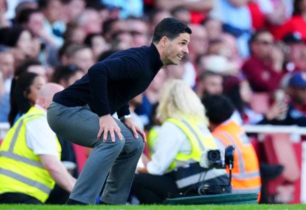 Arsenal Manager Mikel Arteta Arsenal v Newcastle United, Premier League, Football, Emirates Stadium, London, UK - 25 Apr 2026London Emirates Stadium United Kingdom EDITORIAL USE ONLY No use with unauthorised audio, video, data, fixture lists, club league logos or live services. Online in-match use limited to 120 images, no video emulation. No use in betting, games or single club league player publications. Copyright: xJavierxGarcia Shutterstockx 16838834ax