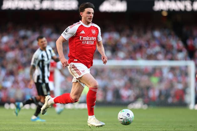 Arsenal v Newcastle United 25 April 2026 London - Premier League Football - Arsenal v Newcastle United - Declan Rice of Arsenal - (Photo by Mark Leech). London UK Copyright: xMarkxLeechxOffside