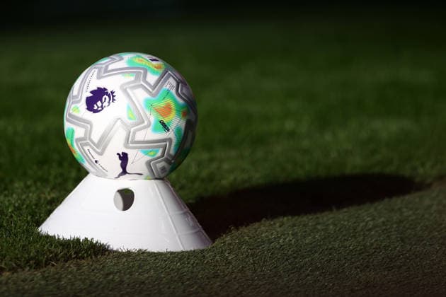 Arsenal v Newcastle United 25 April 2026 London - Premier League Football - Arsenal v Newcastle United - a Puma Orbita match ball standing on a tee - (Photo by Mark Leech). London UK Copyright: xMarkxLeechxOffside