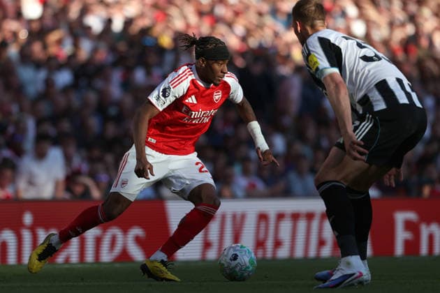 Arsenal v Newcastle United 25 April 2026 London - Premier League Football - Arsenal v Newcastle United - Noni Madueke of Arsenal - (Photo by Mark Leech). London UK Copyright: xMarkxLeechxOffside