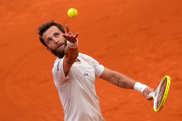 Corentin Moutet, France, during Madrid Open Tennis 2025 match. April 25, 2026. (20260425703)