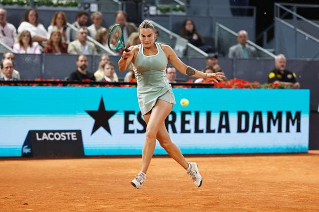 Aryna Sabalenka (BLR), APRIL 25, 2026 - Tennis : Aryna Sabalenka during singles round of 32 match against Jaqueline Cristian on the WTA, Tennis Damen tour 1000 tournaments Mutua Madrid Open tennis tournament at the Caja Magica in Madrid, Spain. Noxthirdxpartyxsales  aflo_328278365