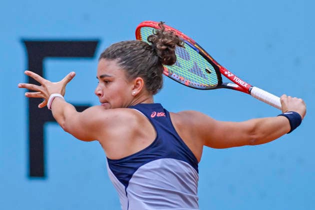 April 25, 2026, Madrid, Madrid, Spain: JASMINE PAOLINI Italy †ASICS during the Mutua Madrid Open 2026, ATP, Tennis Herren Masters 1000 and WTA, Tennis Damen 1000 tennis tournament, celebrated at Caja Magica on April 24, 2026 in Madrid, Spain. Madrid Spain - ZUMAc312 20260425_zsp_c312_333 Copyright: xOscarxManuelxSanchezx