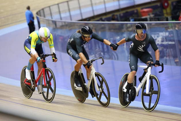 UCI Track World Cup: Nilai Picture by Alex Whitehead SWpix.com - 26 04 2026 - Cycling - UCI Track World Cup: Nilai - Velodrom Nasional Malaysia, Nilai, Malaysia - Men s Madison - Final - George Jackson (New Zealand) and Thomas Sexton (New Zealand) Copyright: x xSWpix.comx(t axPhotographyxHubxLtd)xAlexxWhitehead SWpix.comx SWP-3030-13305