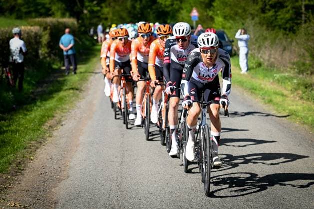 UAE Team Emirates-XRG riders pictured in action during the men elite race of the Liege-Bastogne-Liege UCI World Tour one day cycling race, 259,5km from Liege, over Bastogne to Liege, Sunday 26 April 2026. MAARTENxSTRAETEMANS  x172061419x