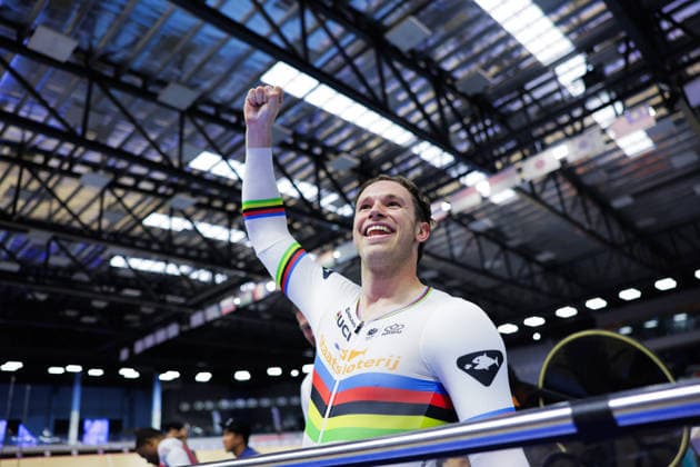 UCI Track World Cup: Nilai Picture by Alex Whitehead SWpix.com - 26 04 2026 - Cycling - UCI Track World Cup: Nilai - Velodrom Nasional Malaysia, Nilai, Malaysia - Men s Sprint - Final for Gold - Harrie Lavreysen (Netherlands) wins the Gold Medal Copyright: x xSWpix.comx(t axPhotographyxHubxLtd)xAlexxWhitehead SWpix.comx SWP-3030-13351