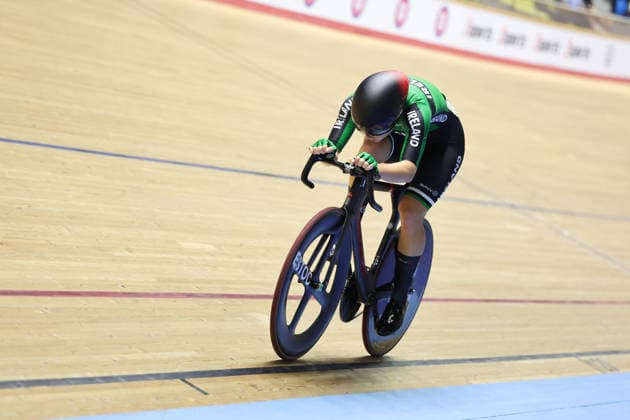UCI Track World Cup: Nilai Picture by Alex Whitehead SWpix.com - 26 04 2026 - Cycling - UCI Track World Cup: Nilai - Velodrom Nasional Malaysia, Nilai, Malaysia - Women s Omnium - Points Race 4 4 - Lara Gillespie (Ireland) Copyright: x xSWpix.comx(t axPhotographyxHubxLtd)xAlexxWhitehead SWpix.comx SWP-3030-13373