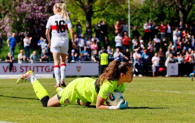 26.04.2026, Deutschland, Stuttgart, Fußball 2. Frauen-Bundesliga, 15. Spieltag, VfB Stuttgart vs. SV Meppen 1912, Kiara Beck (VfB)