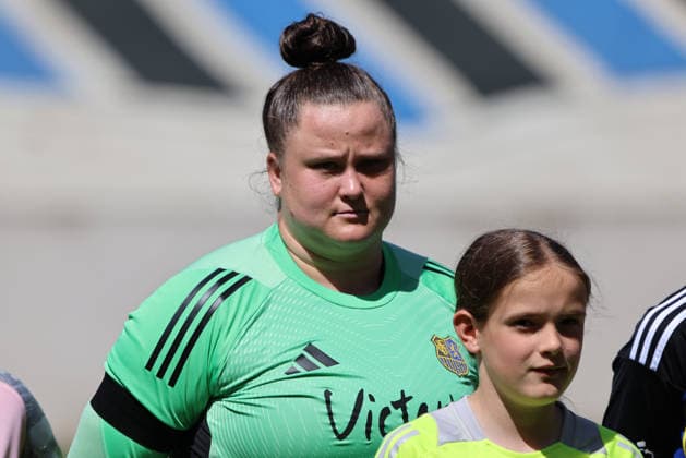 26.04.2026, Fussball, Frauen, Regionalliga Südwest, Saison 2025 2026, 1. FC Saarbrücken - SV 07 Elversberg, Nora Clausen (1. FC Saarbrücken) Saarbrücken Ludwigsparkstadion Saarland Deutschland (DEU) Copyright: xSebastianxBachx