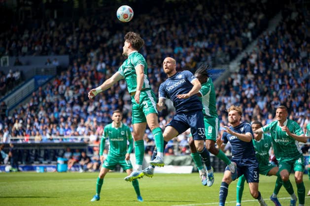 26.04.2026, GER, Fussball, Herren, 2. BL, Saison 2025 2026, Vfl Bochum vs SpVgg Greuther Fürth Philipp Hofmann (Bochum) erzielt das Tor zum 2:0 Bochum vonovia Ruhrstadion Nordrhein-Westfalen Deutschland