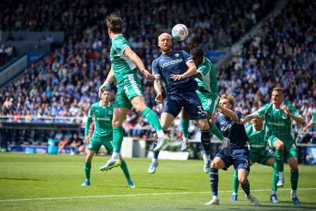26.04.2026, GER, Fussball, Herren, 2. BL, Saison 2025 2026, Vfl Bochum vs SpVgg Greuther Fürth Philipp Hofmann (Bochum) erzielt das Tor zum 2:0 Bochum vonovia Ruhrstadion Nordrhein-Westfalen Deutschland