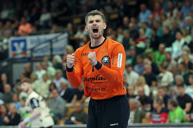 26.04.2026, xovx, Handball Daikin Handball Bundesliga, HSG Wetzlar - Bergischer HC Jubel bei Christopher Rudeck (Bergischer HC) Wetzlar Buderus-Arena Hessen Deutschland (DE)
