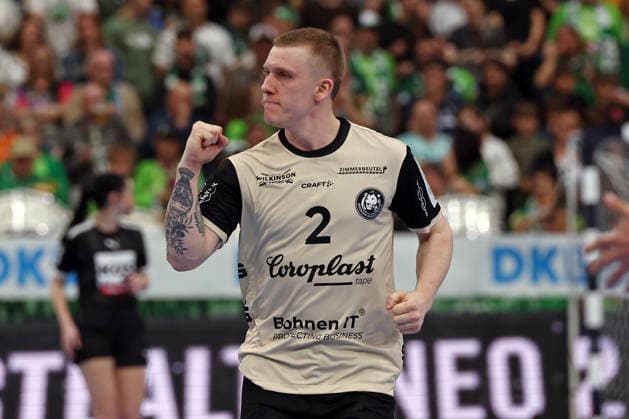26.04.2026, xovx, Handball Daikin Handball Bundesliga, HSG Wetzlar - Bergischer HC Jubel bei Noah Beyer (Bergischer HC). Wetzlar Buderus-Arena Hessen Deutschland (DE)