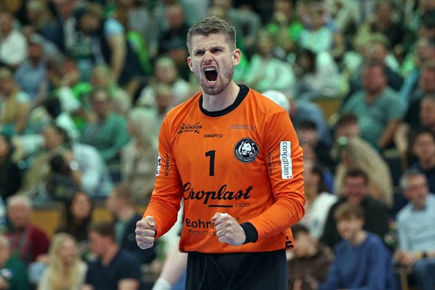 26.04.2026, xovx, Handball Daikin Handball Bundesliga, HSG Wetzlar - Bergischer HC Jubel bei Christopher Rudeck (Bergischer HC) Wetzlar Buderus-Arena Hessen Deutschland (DE)