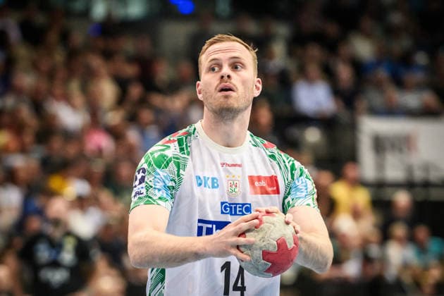 Omar Ingi Magnusson (SC Magdeburg 14) GER, TVB Stuttgart - SC Magdeburg, DAIKIN HBL, Handball, Bundesliga, 29. Spieltag, Spielzeit 2025 2026, 26.04.2026 GER, TVB Stuttgart - SC Magdeburg, DAIKIN HBL, Handball, Bundesliga, 29. Spieltag, Spielzeit 2025 2026, 26.04.2026 Stuttgart Copyright: xSandyxDinkelackerx EP_SDR