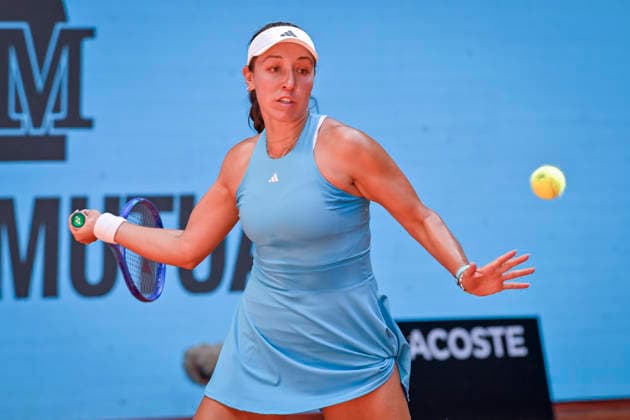 April 26, 2026, Madrid, Madrid, Spain: JESSICA PEGULA of united states †ADIDAS during the Mutua Madrid Open 2026, ATP, Tennis Herren Masters 1000 and WTA, Tennis Damen 1000 tennis tournament, celebrated at Caja Magica on April 26, 2026 in Madrid, Spain. Madrid Spain - ZUMAc312 20260426_zsp_c312_082 Copyright: xOscarxManuelxSanchezx
