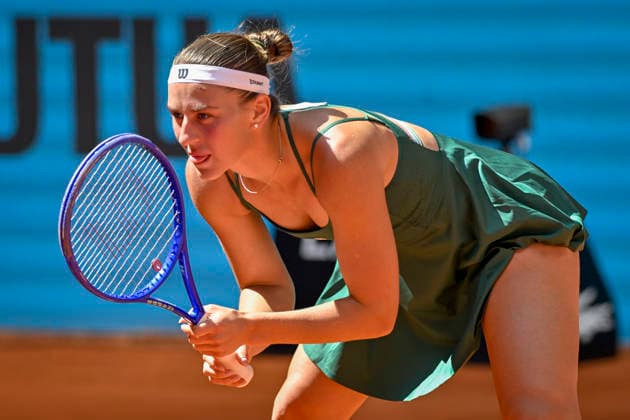April 26, 2026, Madrid, Madrid, Spain: MARTA KOSTYUK of Ukraine †WILSON during the Mutua Madrid Open 2026, ATP, Tennis Herren Masters 1000 and WTA, Tennis Damen 1000 tennis tournament, celebrated at Caja Magica on April 26, 2026 in Madrid, Spain. Mutua Madrid Open 2026 - Day 7 (04.26.26) - ZUMAc312 20260426_zsp_c312_029 Copyright: xOscarxManuelxSanchezx