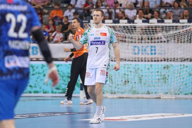 26.04.2026, xgox, Handball - Daikin HBL TVB Stuttgart - SC Magdeburg emspor, v.l. Felix Claar (Magdeburg, 7) Stuttgart