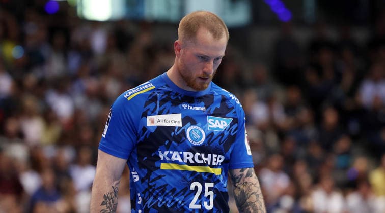 26.04.2026 Stuttgart, Handball TVB Stuttgart vs. SC Magdeburg, Patrick Zieker (TVB) enttäuscht