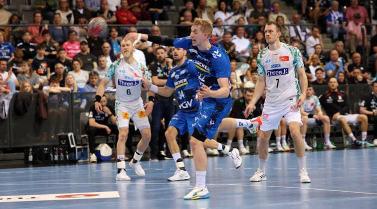 26.04.2026 Stuttgart, Handball TVB Stuttgart vs. SC Magdeburg, Torben Matzken (TVB) enttäuscht