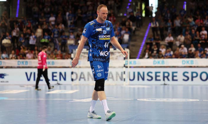 26.04.2026 Stuttgart, Handball TVB Stuttgart vs. SC Magdeburg, Lenny Rubin (TVB) enttäuscht