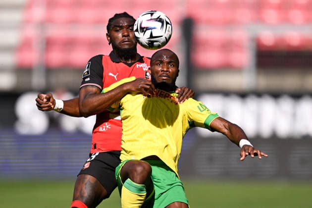 Stade Rennais FC v FC Nantes - Ligue 1 McDonald s 2025 2026 03 Lilian BRASSIER (srfc) - 37 Ignatius GANAGO (fcn) during the Ligue 1 McDonald s match between Rennes and Nantes at Roazhon Park on April 26, 2026 in Rennes, France. Rennes France  Copyright: xFEPx 776348373