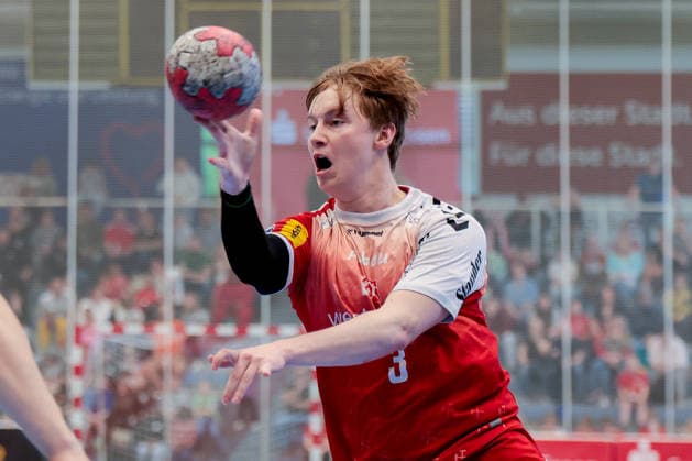 26.04.2026, 29. Spieltag der 2. Handball Bundesliga, TuSEM Essen - HC Elbflorenz 2006. Felix Mart (TuSEM Essen). Essen Am Hallo NRW Deutschland xRHR-FOTO DEx Copyright: DennisxEwert RHR-FOTOx RHR-FOTO DE