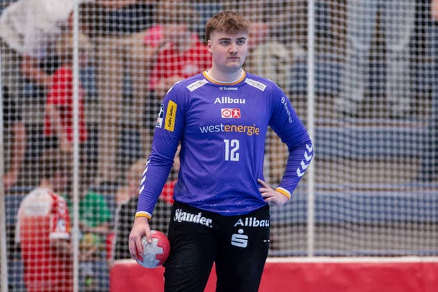 26.04.2026, 29. Spieltag der 2. Handball Bundesliga, TuSEM Essen - HC Elbflorenz 2006. Torwart Finn Knaack (TuSEM Essen). Essen Am Hallo NRW Deutschland xRHR-FOTO DEx Copyright: DennisxEwert RHR-FOTOx RHR-FOTO DE