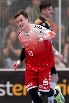 26.04.2026, 29. Spieltag der 2. Handball Bundesliga, TuSEM Essen - HC Elbflorenz 2006. Max Neuhaus (TuSEM Essen). Essen Am Hallo NRW Deutschland xRHR-FOTO DEx Copyright: DennisxEwert RHR-FOTOx RHR-FOTO DE