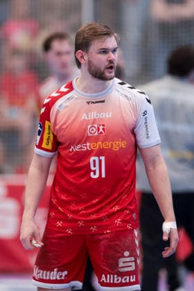 26.04.2026, 29. Spieltag der 2. Handball Bundesliga, TuSEM Essen - HC Elbflorenz 2006. Alexander Schoss (TuSEM Essen) ist sauer. Essen Am Hallo NRW Deutschland xRHR-FOTO DEx Copyright: DennisxEwert RHR-FOTOx RHR-FOTO DE