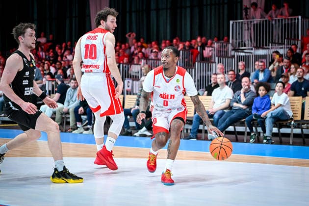 Barmer 2. Basketball Bundesliga ProA: Rheinstars Köln vs. Nürnberg Falcons BC, 26.04.2026 Cedric Cezell Russell Jr. (RheinStarsKöln 0), Barmer 2. Basketball Bundesliga ProA: Rheinstars Köln vs. Nürnberg Falcons BC am 26.04.2026 in der Motorworld Köln in Koeln (Nordrhein-Westfalen) Copyright: xBEAUTIFULxSPORTS Mueller-Laschetx