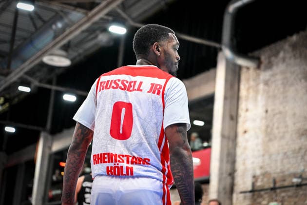 Barmer 2. Basketball Bundesliga ProA: Rheinstars Köln vs. Nürnberg Falcons BC, 26.04.2026 Cedric Cezell Russell Jr. (RheinStarsKöln 0), Barmer 2. Basketball Bundesliga ProA: Rheinstars Köln vs. Nürnberg Falcons BC am 26.04.2026 in der Motorworld Köln in Koeln (Nordrhein-Westfalen) Copyright: xBEAUTIFULxSPORTS Mueller-Laschetx