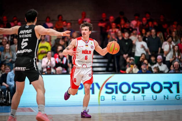 Barmer 2. Basketball Bundesliga ProA: Rheinstars Köln vs. Nürnberg Falcons BC, 26.04.2026 Jasper Günther (RheinStarsKöln 6), Barmer 2. Basketball Bundesliga ProA: Rheinstars Köln vs. Nürnberg Falcons BC am 26.04.2026 in der Motorworld Köln in Koeln (Nordrhein-Westfalen) Copyright: xBEAUTIFULxSPORTS Mueller-Laschetx