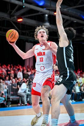 Barmer 2. Basketball Bundesliga ProA: Rheinstars Köln vs. Nürnberg Falcons BC, 26.04.2026 Adam John Paige (RheinStarsKöln 13), Barmer 2. Basketball Bundesliga ProA: Rheinstars Köln vs. Nürnberg Falcons BC am 26.04.2026 in der Motorworld Köln in Koeln (Nordrhein-Westfalen) Copyright: xBEAUTIFULxSPORTS Mueller-Laschetx