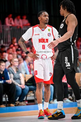 Barmer 2. Basketball Bundesliga ProA: Rheinstars Köln vs. Nürnberg Falcons BC, 26.04.2026 Cedric Cezell Russell Jr. (RheinStarsKöln 0), Barmer 2. Basketball Bundesliga ProA: Rheinstars Köln vs. Nürnberg Falcons BC am 26.04.2026 in der Motorworld Köln in Koeln (Nordrhein-Westfalen) Copyright: xBEAUTIFULxSPORTS Mueller-Laschetx