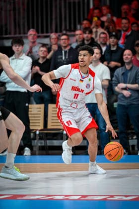 Barmer 2. Basketball Bundesliga ProA: Rheinstars Köln vs. Nürnberg Falcons BC, 26.04.2026 Timothy Nehemiah Davis (RheinStarsKöln 11), Barmer 2. Basketball Bundesliga ProA: Rheinstars Köln vs. Nürnberg Falcons BC am 26.04.2026 in der Motorworld Köln in Koeln (Nordrhein-Westfalen) Copyright: xBEAUTIFULxSPORTS Mueller-Laschetx