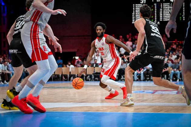 Barmer 2. Basketball Bundesliga ProA: Rheinstars Köln vs. Nürnberg Falcons BC, 26.04.2026 Michael Jordan Miller (RheinStarsKöln 23), Barmer 2. Basketball Bundesliga ProA: Rheinstars Köln vs. Nürnberg Falcons BC am 26.04.2026 in der Motorworld Köln in Koeln (Nordrhein-Westfalen) Copyright: xBEAUTIFULxSPORTS Mueller-Laschetx