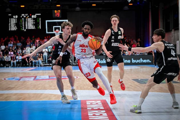 Sport Bilder des Tages Barmer 2. Basketball Bundesliga ProA: Rheinstars Köln vs. Nürnberg Falcons BC, 26.04.2026 Michael Jordan Miller (RheinStarsKöln 23), Barmer 2. Basketball Bundesliga ProA: Rheinstars Köln vs. Nürnberg Falcons BC am 26.04.2026 in der Motorworld Köln in Koeln (Nordrhein-Westfalen) Copyright: xBEAUTIFULxSPORTS Mueller-Laschetx