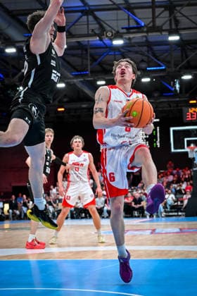 Barmer 2. Basketball Bundesliga ProA: Rheinstars Köln vs. Nürnberg Falcons BC, 26.04.2026 Jasper Günther (RheinStarsKöln 6), Barmer 2. Basketball Bundesliga ProA: Rheinstars Köln vs. Nürnberg Falcons BC am 26.04.2026 in der Motorworld Köln in Koeln (Nordrhein-Westfalen) Copyright: xBEAUTIFULxSPORTS Mueller-Laschetx